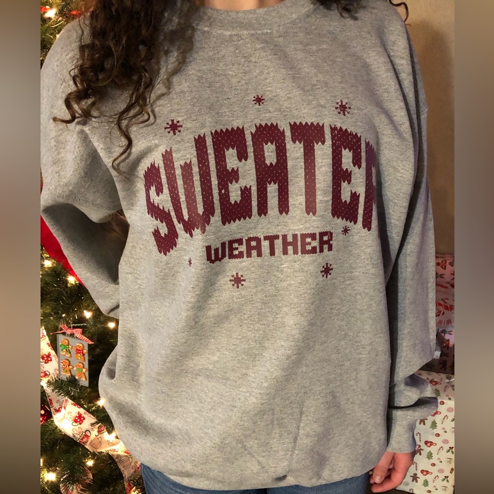 Crew neck sweater - sweater weather design